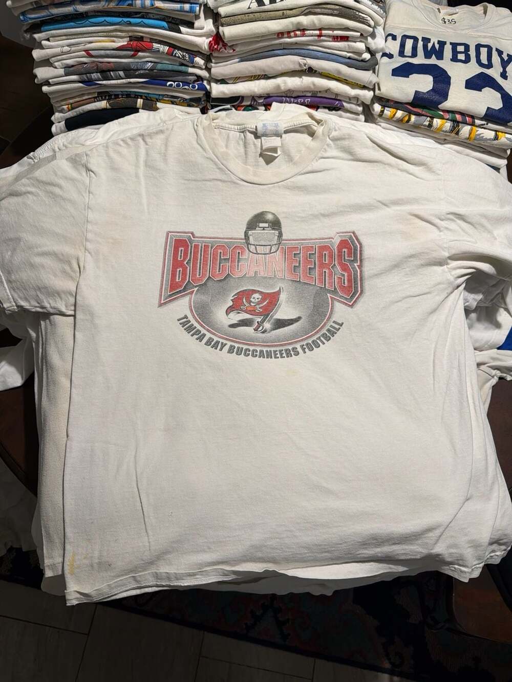 Vintage Champion Tampa Bay Buccaneers NFL Football T-Shirt White XL